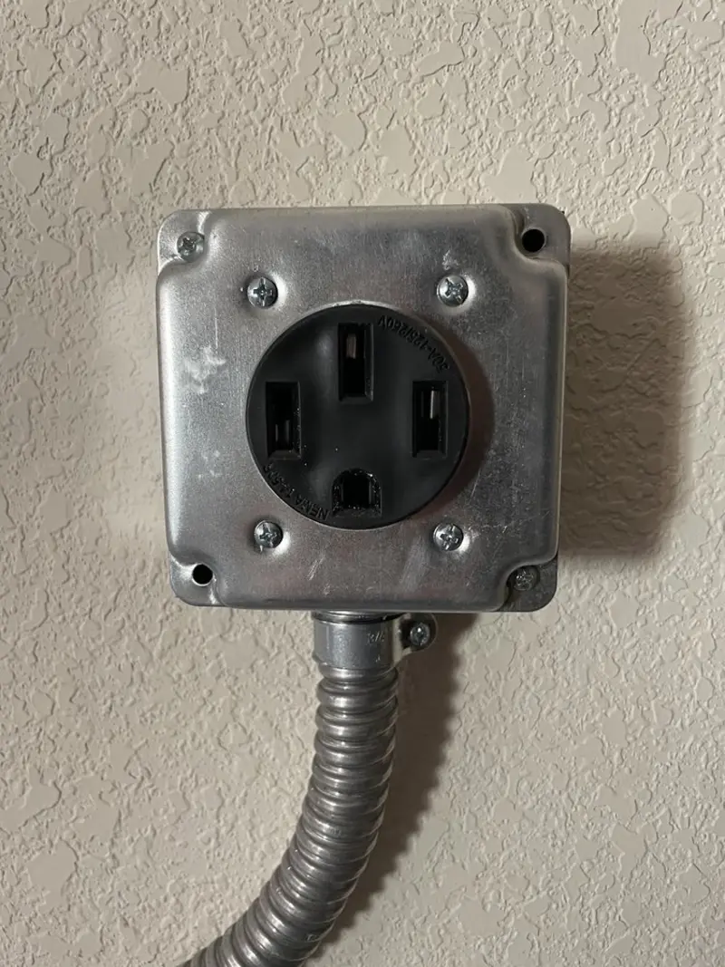 NEMA 14-50 outlet installed for Electrical Panel Upgrade in Satsuma